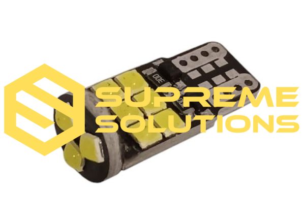 12V LED Bulb T10-3030-15SMD with CANBUS Driver (W5W Equivalent)