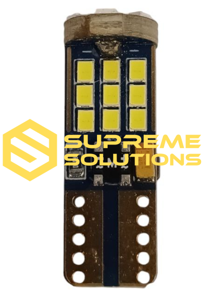 12-24V LED Bulb T10-2016-27SMD with Super CANBUS Driver (W5W Equivalent)