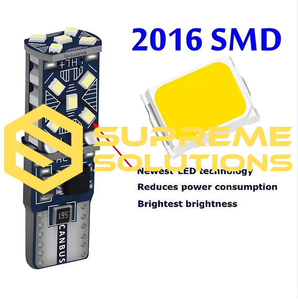 12V LED Bulb T10-2016-15SMD with Philips CANBUS Driver (W5W Equivalent)