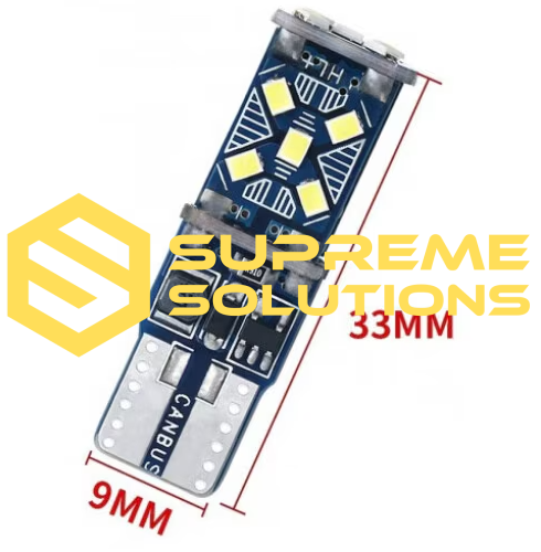 12V LED Bulb T10-2016-15SMD with Philips CANBUS Driver (W5W Equivalent)
