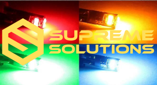 Yellow LED T10 Bulb | 12–24V | Samsung 3030 | CANBUS | W5W Replacement