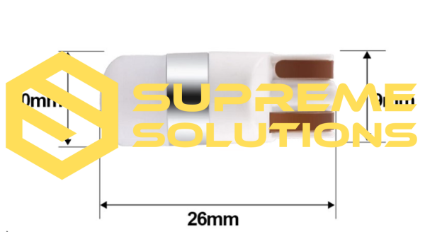 12-24V Преміум LED-лампа T10-2835-2SMD Nonpolarity (аналог лампи W5W)