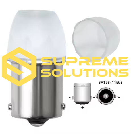 12V 1156 LED Bulb | 3x2835 SMD | White | BA15s Base | 1.5W