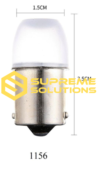 12V 1156 LED Bulb | 3x2835 SMD | White | BA15s Base | 1.5W