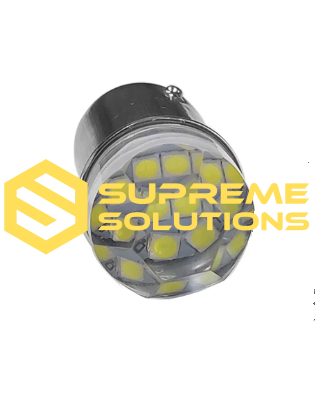 12V 1156 LED Bulb – 3030-9SMD CRISTAL | White | BA15s | Single Contact