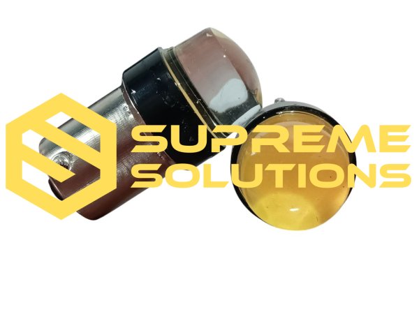 LED Bulb 24V 1156-COB-2 SILICONE | Yellow Light | BA15s | Single Contact