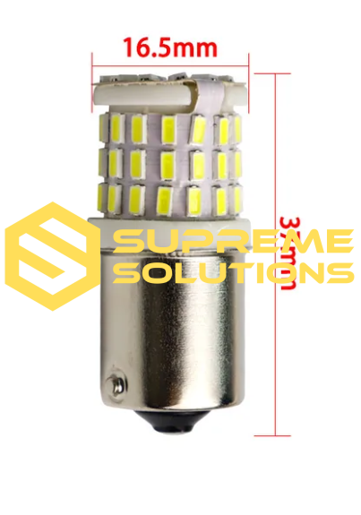 LED Bulb 1156 12–24V 57 SMD CERAMIC — Single Contact | White | Replacement for R5W, R10W, P21W