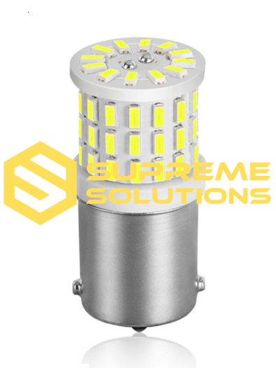 LED Bulb 1156 12–24V 57 SMD CERAMIC — Single Contact | White | Replacement for R5W, R10W, P21W