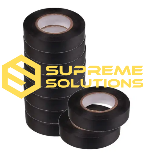 Ізоляційна стрічка 19 мм x 10 м | Чорна | 10 шт | Supreme Solutions