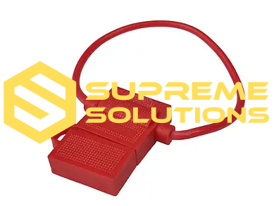 12V Inline Fuse Holder with Ceramic Core | Heat-Resistant | Red Housing
