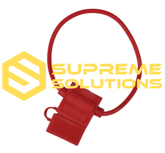 12V Inline Fuse Holder with Ceramic Core | Heat-Resistant | Red Housing