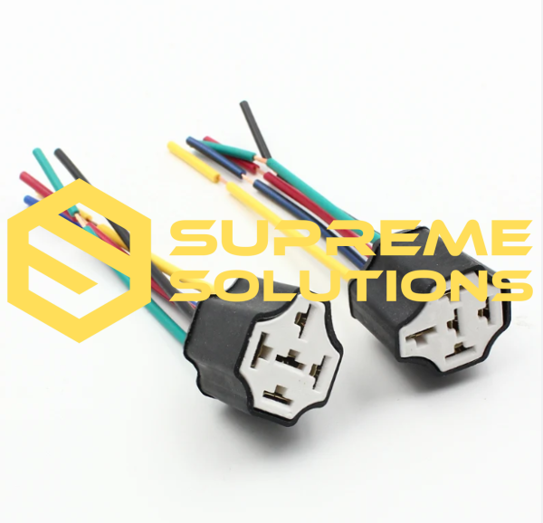 Ceramic Relay Socket (5pin) — Heat-Resistant Connector for Automotive Use