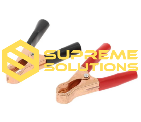 Крокодилы на аккумулятор 12V-24V (пара) | Металлические зажимы | Supreme Solutions
