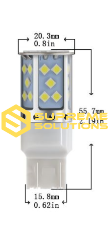 LED Bulb 7440 12–24V with 35 Samsung SMDs — White | Replacement for W21W