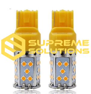 7440 LED Bulb 12–24V 35SMD Samsung CANBUS — Yellow | WY21W Replacement