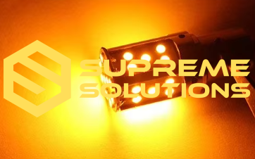 1156-3030-35SMD CREE Samsung CANBUS LED Bulb | 12-24V | PY21W BA15s | Yellow | SUPREME SOLUTIONS