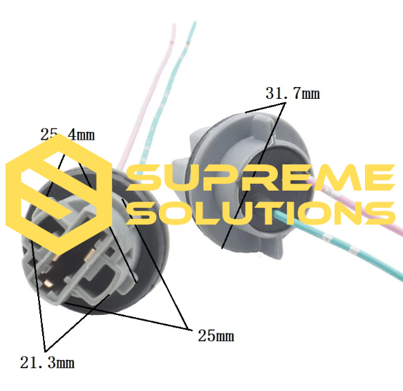 Automotive Socket 7440 (W21W) — Single Contact | Wedge Type