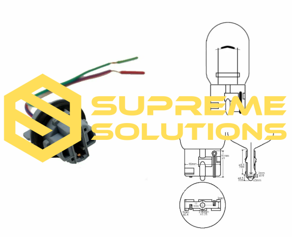 Automotive Socket 7440 (W21W) — Single Contact | Wedge Type