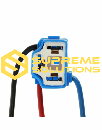 Angled H4 Ceramic Socket with Wires — Reliable Headlight Connector