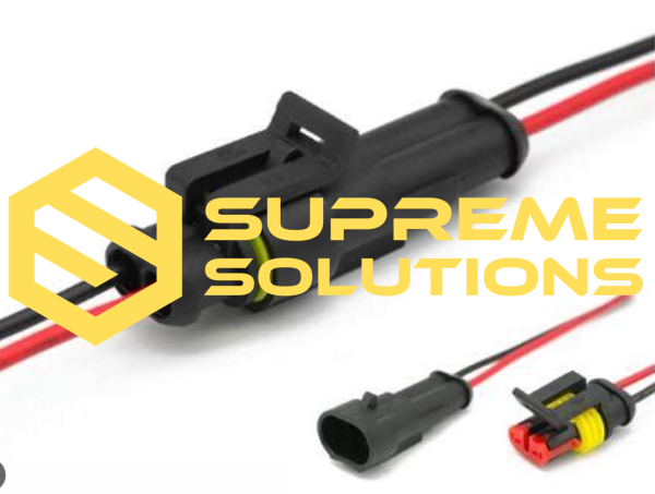 2-Pin Waterproof Connector (Male + Female) — Reliable Automotive Wiring Solution