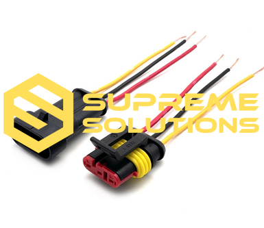 3-Pin Waterproof Connector Set — Reliable Electrical Connection for Automotive Use