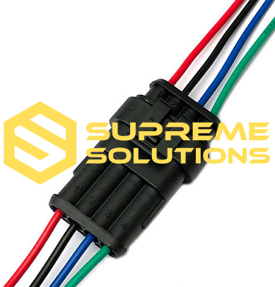 4-Pin Sealed Connector Set — Weatherproof Automotive Electrical Connection