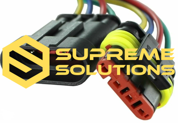 4-Pin Sealed Connector Set — Weatherproof Automotive Electrical Connection