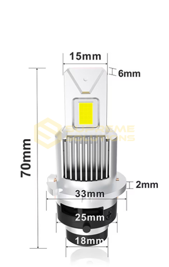 Світлодіодна лампа D4S M16 55W 12000LM CANBUS — 6000K | IP67 | Supreme Solutions