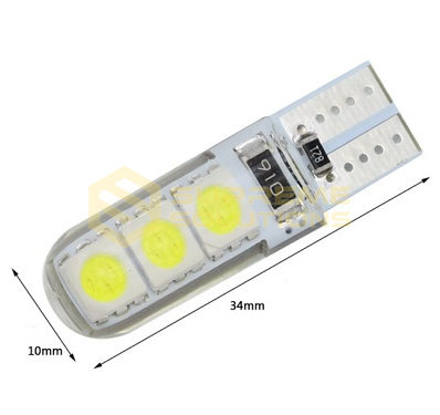 24V LED-лампа T10-5050-6SMD SILICONE Білий — SUPREME SOLUTIONS