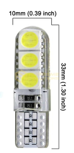 24V LED-лампа T10-5050-6SMD SILICONE Білий — SUPREME SOLUTIONS