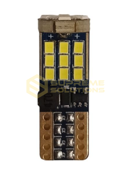 V 12-24V T10-2016-27SMD драйвер Super CANBUS (аналог лампи W5W) Білий