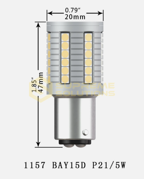 V 12-48V 1157 3030 45LED 28W SUPER CANBAS драйвер Двоконтактна (аналог лампи P21/5W) Білий