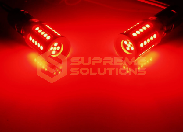 О 12-48V 1157 3030 45LED 28W SUPER CANBAS драйвер Двоконтактна (аналог лампи P21/5W) Червона