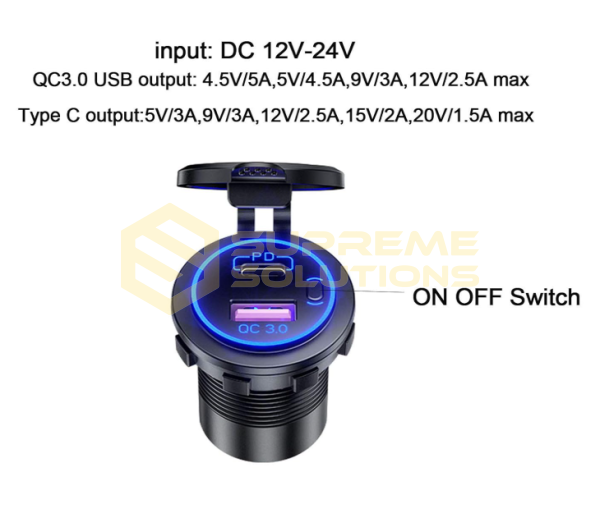 Автозарядка OPTIVUS 12–24V | USB 2 порти | 53W | Салатова