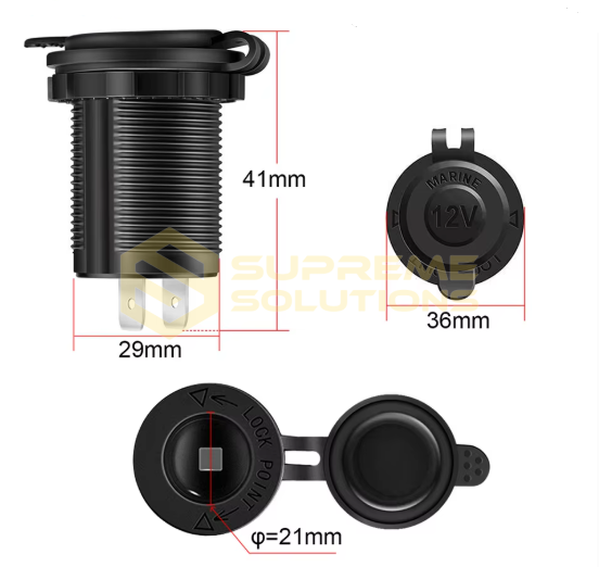 Автомобільний прикурювач (розетка) 12–24V