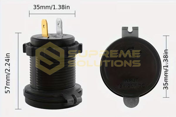 Автозарядка 12–24V: 4 порти (2×Type-C + 2×USB), 83W швидкої зарядки