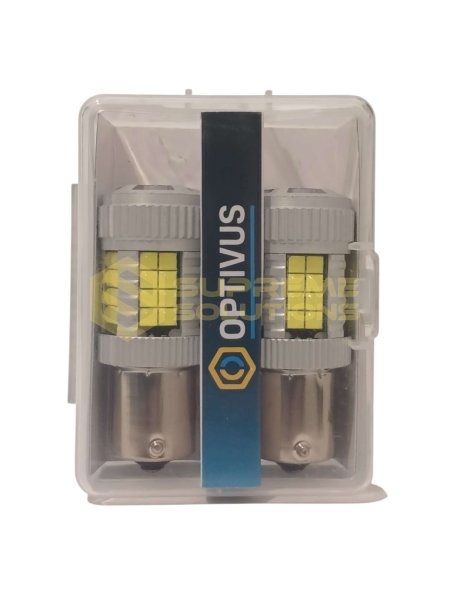 Світлодіодна лампа OPTIVUS 1156 (BA15s) 12–40V 40SMD 3030 CANBUS 30W — біла