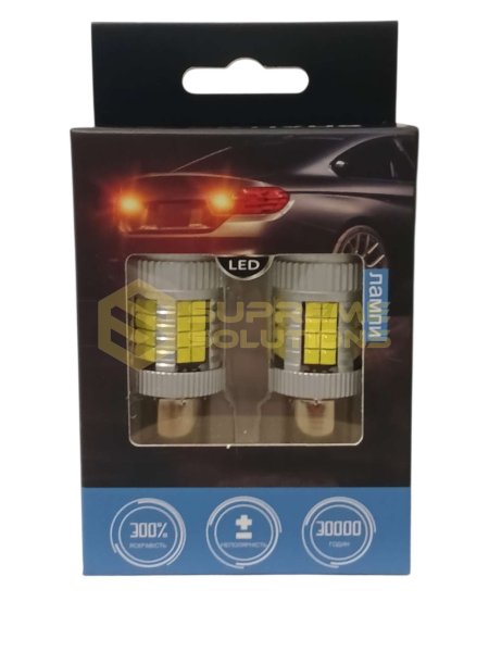 Світлодіодна лампа OPTIVUS 1156 (BA15s) 12–40V 40SMD 3030 CANBUS 30W — біла