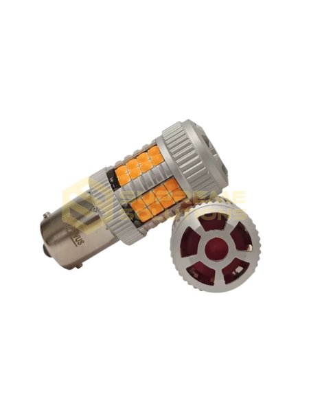 Світлодіодна лампа OPTIVUS 1156 (BA15s) 12–40V 40SMD 3030 180° CANBUS 30W — жовта