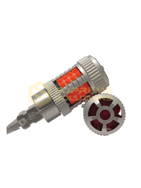 Світлодіодна лампа OPTIVUS 3157 12–40V 40SMD 3030 CANBUS 30W — червона