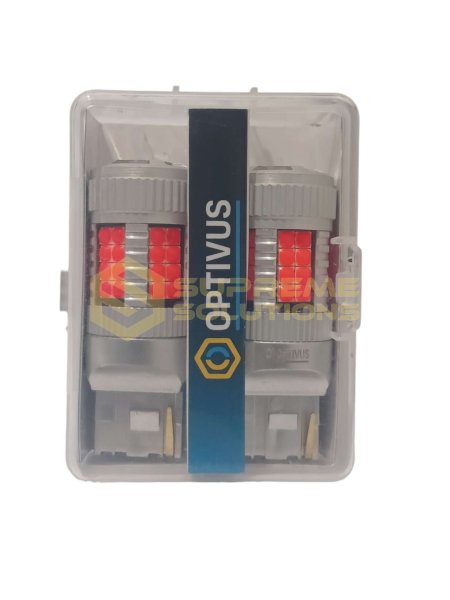 Светодиодная лампа OPTIVUS 7440 12–40V 40SMD 3030 CANBUS 30W — красная