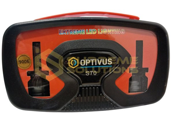 Премиальные LED-лампы OPTIVUS S70 HB4 12–24V 70W 12000LM CANBUS 6000K с активным охлаждением