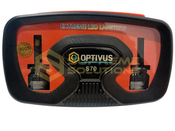 Премиальные LED-лампы OPTIVUS S70 HB3 12–24V 70W 12000LM CANBUS 6000K с активным охлаждением