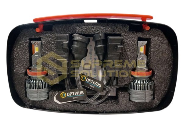 Премиальные LED-лампы OPTIVUS S70 H11 12–24V 70W 12000LM CANBUS 6000K с активным охлаждением