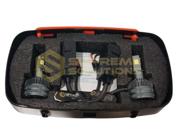 Премиальные LED-лампы OPTIVUS S70 H3 12–24V 70W 12000LM CANBUS 6000K с активным охлаждением