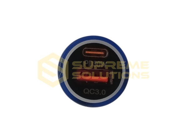 12V-30V Автозарядка PD30W + QC3.0 18W (48W) з підтримкою PPS та швидкої зарядки