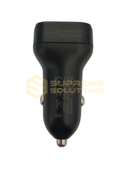Автомобильная зарядка PD30W + QC3.0 18W (48W) с поддержкой PPS