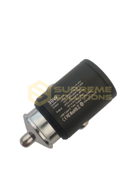 12V-24V Автозарядка 30W PD + USB с поддержкой PPS