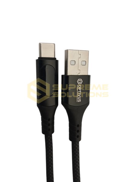 Зарядний кабель OPTIVUS USB → Type-C PD100W з дисплеєм потужності