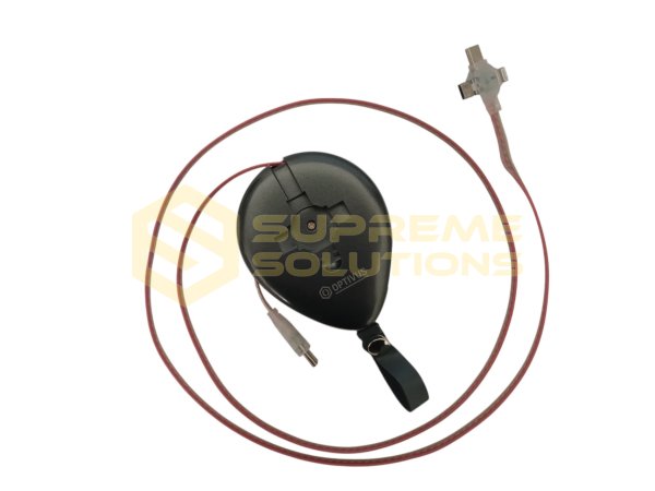 Телескопічний кабель OPTIVUS 3-в-1 для автомобіля з роз’ємами iOS, Type-C та Micro-USB